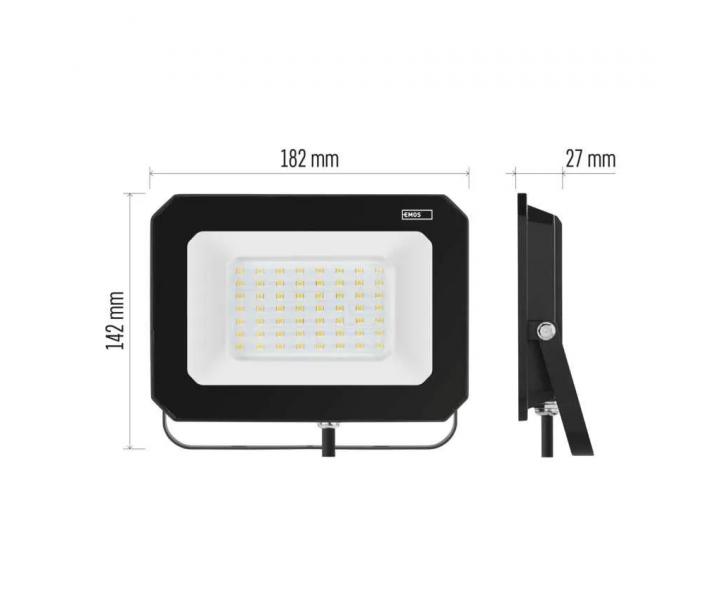 LED reflektor Emos Simpo ZS2243, IP65, 50 W, ern - neutrln bl