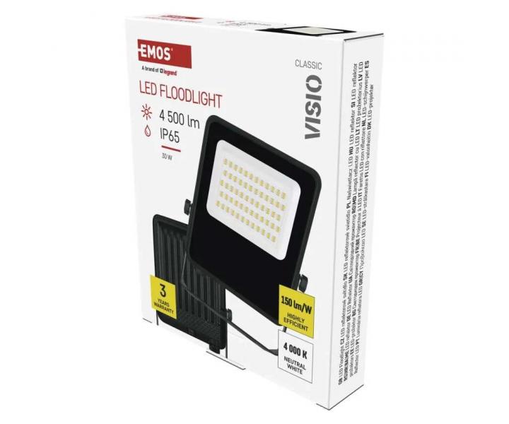 LED reflektor Emos Visio ZS2533, IP65, 30 W, ern, neutrln bl