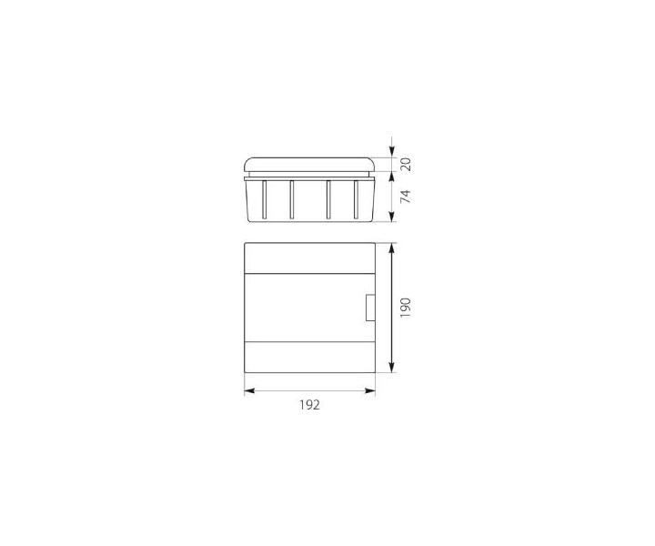 Rozvad zaputn Elektro plast, IP 40, 6 modul (1x6)