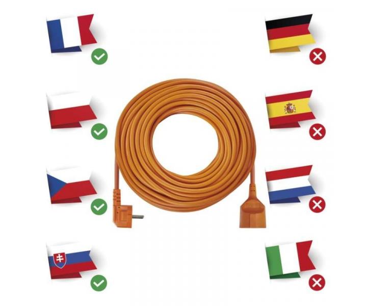 Prodluovac kabel 40 m / 1 zsuvka / oranov / PVC / 230 V / 1,5 mm2 Emos P01140