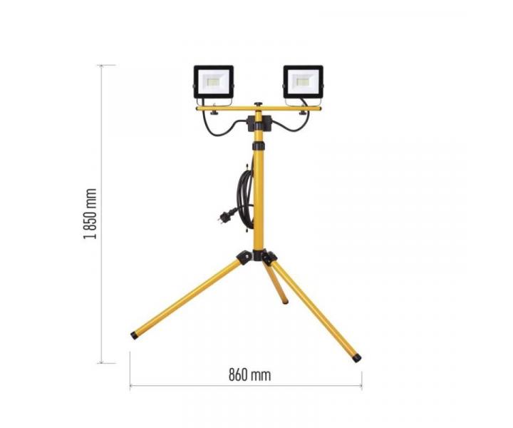 LED reflektor HOBBY SLIM, 2 20,5W + trojnoka, lut, neutrln bl Emos ZS2221.2