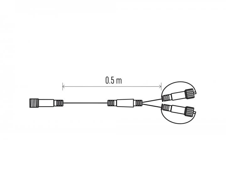 Rozboova pro spojovac etzy Emos Standard D1ZB03, venkovn i vnitn - 0,5 m