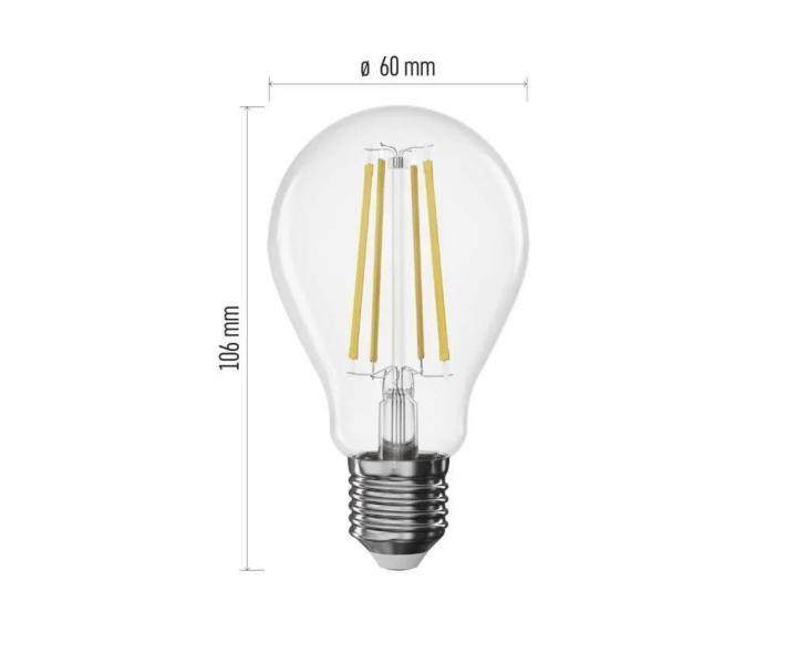 LED rovka Emos Filament A60 ZF5254D, E27, 7,5 W (75 W) - neutrln bl / stmvateln