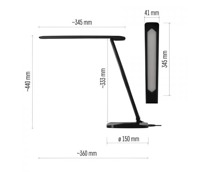 Stoln LED lampa Emos Chase Z7619B, 7,2 W - ern