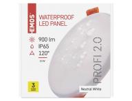 LED vestavn svtidlo VIXXO, kruhov, bl, 10W neutr. b., IP65 Emos ZV1132