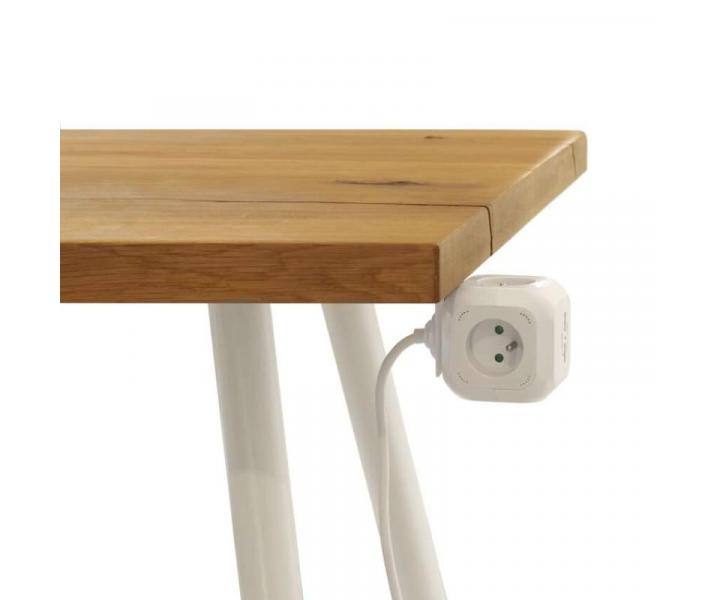 Prodluovac kabel - kostka 1,9 m / 4 zsuvky / bl / PVC / s USB / 1 mm2 Emos P04119U