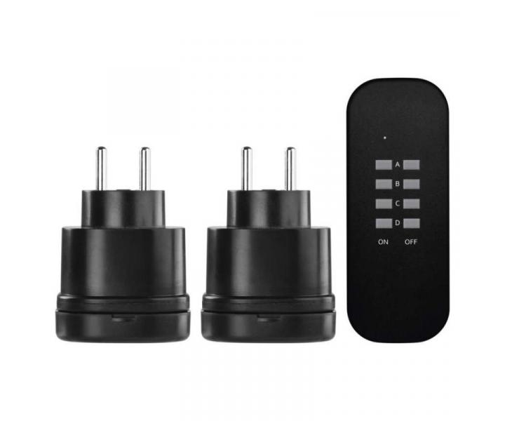 Dlkov ovldan zsuvky IP44, ern Emos P0067