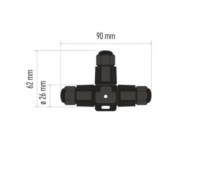 Kabelov T spojka plastov IP68 Emos ZS9030