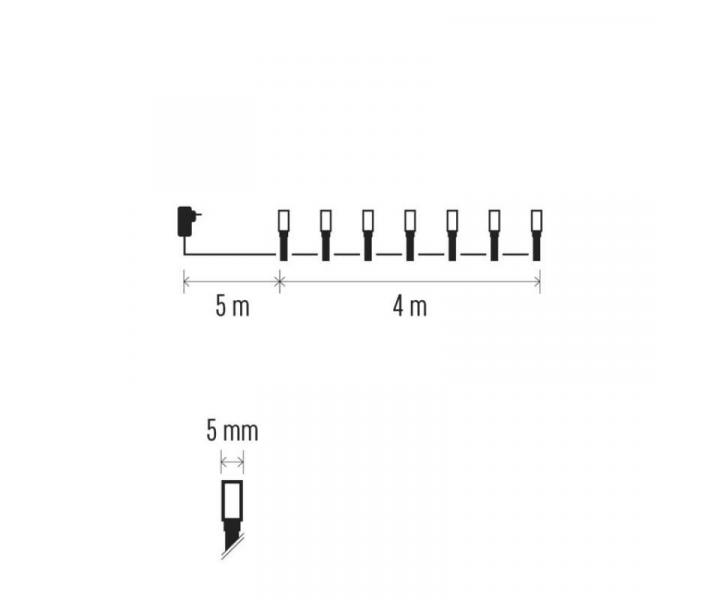 LED vnon etz, 4 m, venkovn i vnitn, tepl bl, asova Emos D4AW01