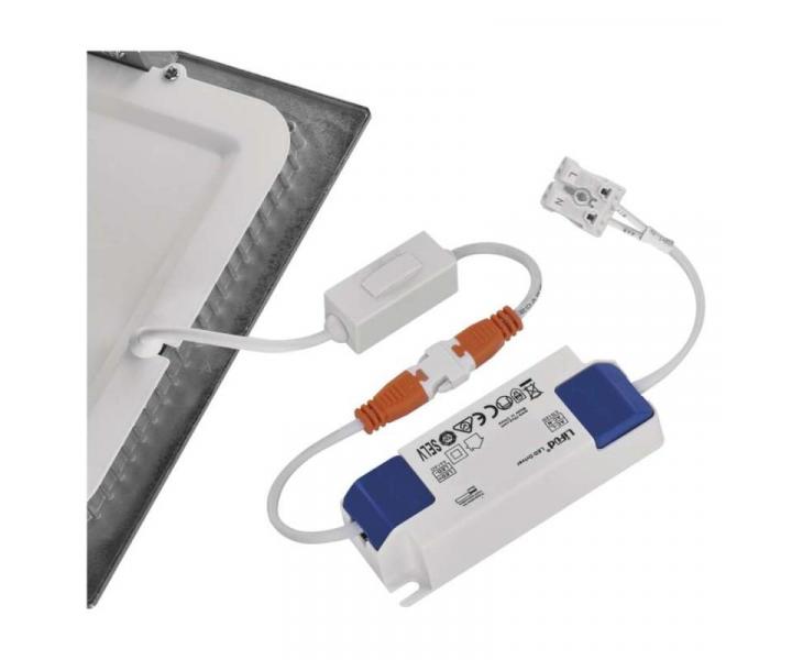 LED vestavn svtidlo NEXXO, tvercov, stbrn, 18W, se zmnou CCT Emos ZD2243