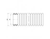 Ohebn dvoupl᚝ov korugovan bezhalogenov UV stabiln chrnika Kopoflex pr. 110 mm, ern Kopos KF 09110_UVFA - 1 metr