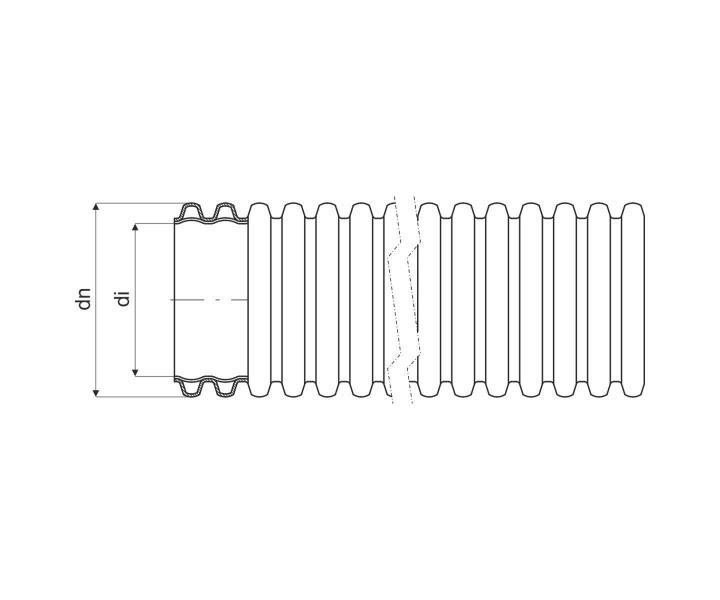 Ohebn dvoupl᚝ov korugovan bezhalogenov UV stabiln chrnika Kopoflex pr. 110 mm, ern Kopos KF 09110_UVFA - 1 metr