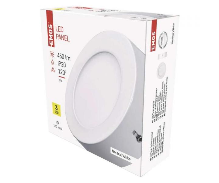 Kruhov pisazen LED svtidlo Emos Profi ZM5122, 6 W, neutrln bl