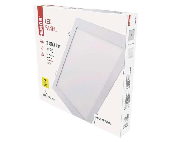 tvercov podhledov LED svtidlo Emos Profi ZD2152, 24 W, neutrln bl