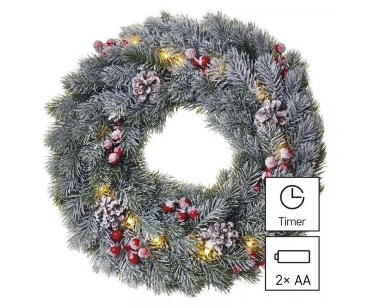 LED vnon vnec zasnen, 38 cm, 2x AA, vnitn, tepl bl, asova Emos DCTW06