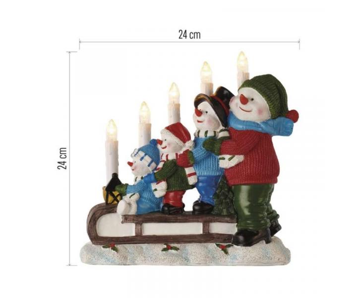LED svcen  snhulci na sanch, 24 cm, 2x AA, vnitn, tepl bl, asova Emos DCAW15
