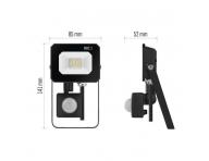 LED reflektor SIMPO s pohybovm idlem, 10 W, ern, neutrln bl Emos ZS2313