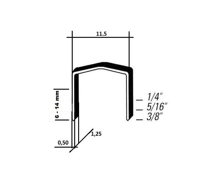 Sponky Bostitch STCR501908Z 8 mm x 11,7 mm - 5000 ks