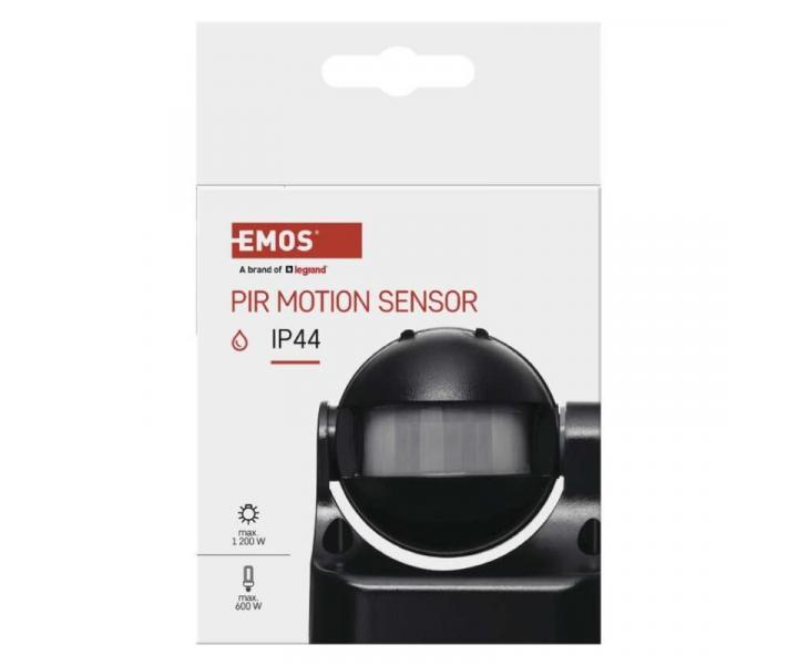 PIR senzor (pohybov idlo) IP44 1200W, ern Emos G1125