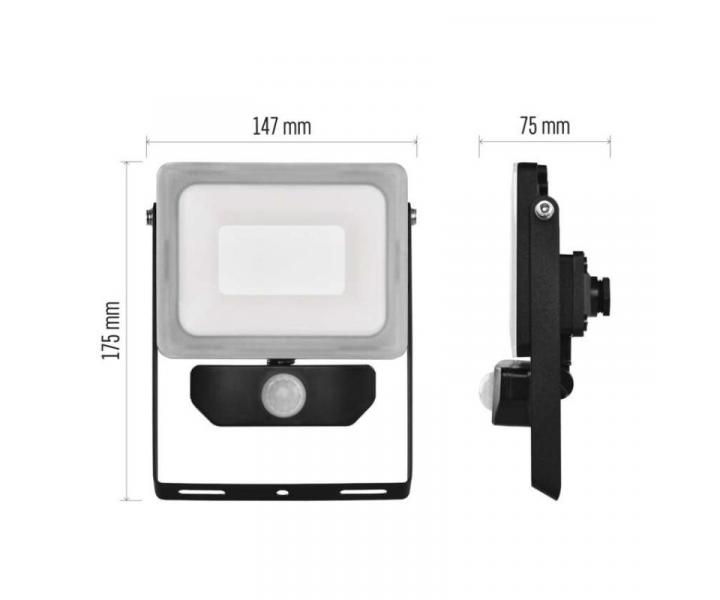 LED reflektor ILIO s pohybovm idlem, 21W, ern, neutrln bl Emos ZS2920