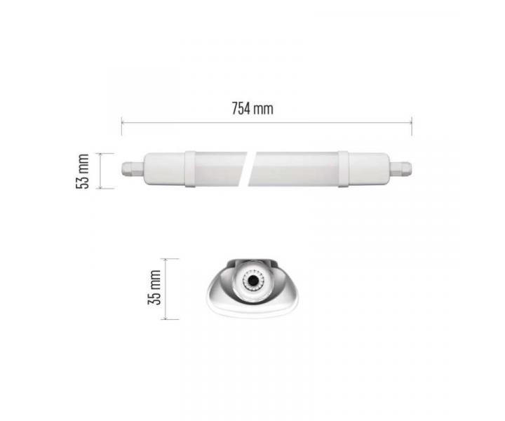 LED prachotsn svtidlo DUSTY 18W NW, IP65 Emos ZT3020