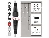 Standard LED spojovac vnon etz  rampouchy, 2,5 m, venkovn, studen bl Emos D1CC01