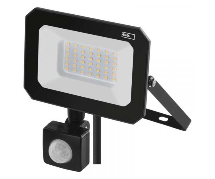 LED reflektor SIMPO s pohybovm idlem, 30 W, ern, neutrln bl Emos ZS2333