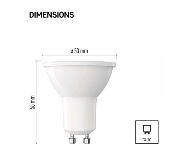 LED rovka Classic MR16 bl/ GU10 / 3 W (32 W) / 345 lm / tepl bl Emos ZQ8E12