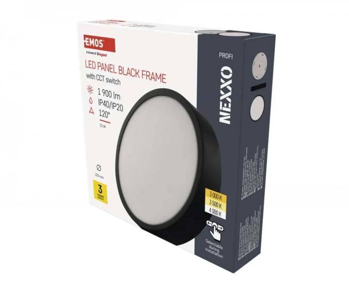 Kruhov pisazen LED svtidlo Emos Nexxo ZM5343 ern  22,5 cm 21 W