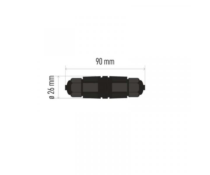 Plastov kabelov spojka IP68 Emos ZS9010