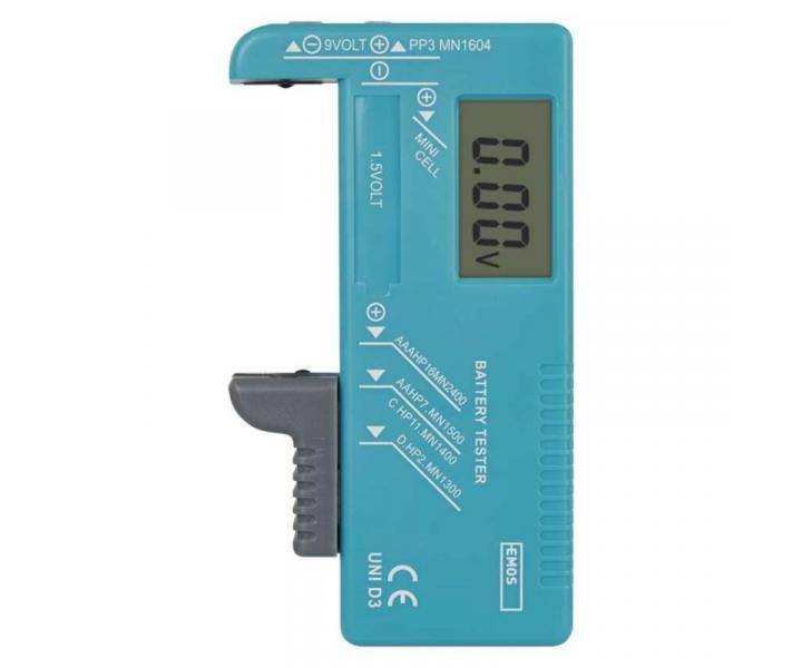 Univerzln tester bateri (AA, AAA, C, D, 9V, knoflkovch) Emos N0322