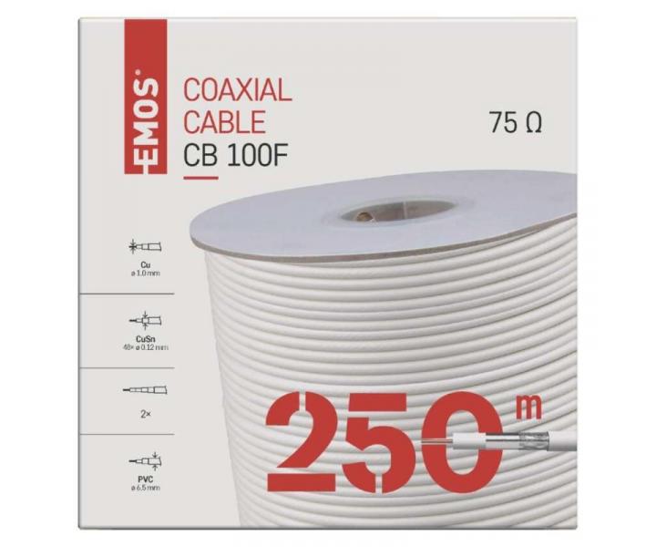 Koaxiln kabel CB100F Emos S5241S - 1 metr