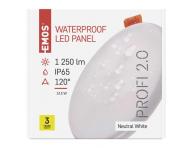 LED vestavn svtidlo VIXXO, kruhov, bl, 13,5W neutr. b., IP65 Emos ZV1142