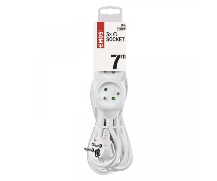 Prodluovac kabel 7 m / 3 zsuvky / bl / PVC / 1 mm2 Emos P0317