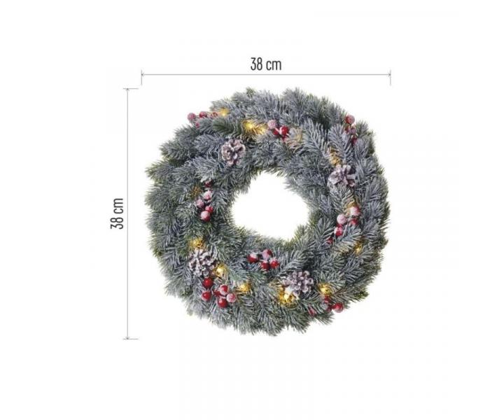 LED vnon vnec zasnen, 38 cm, 2x AA, vnitn, tepl bl, asova Emos DCTW06