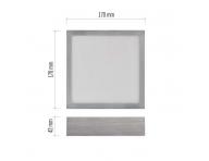 LED pisazen svtidlo NEXXO, tvercov, stbrn, 12,5W, se zmnou CCT Emos ZM6233
