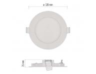 LED vestavn svtidlo NEXXO, kruhov, bl, 7W, tepl bl Emos ZD1124