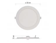 LED vestavn svtidlo NEXXO, kruhov, bl, 18W, neutrln bl Emos ZD1145