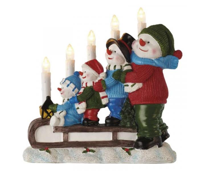LED svcen  snhulci na sanch, 24 cm, 2x AA, vnitn, tepl bl, asova Emos DCAW15