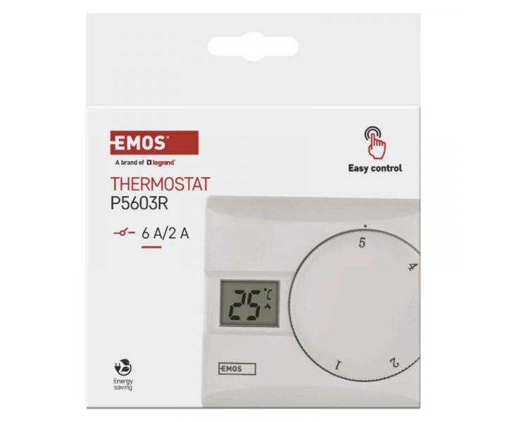 Pokojov manuln drtov termostat P5603R Emos P5603R