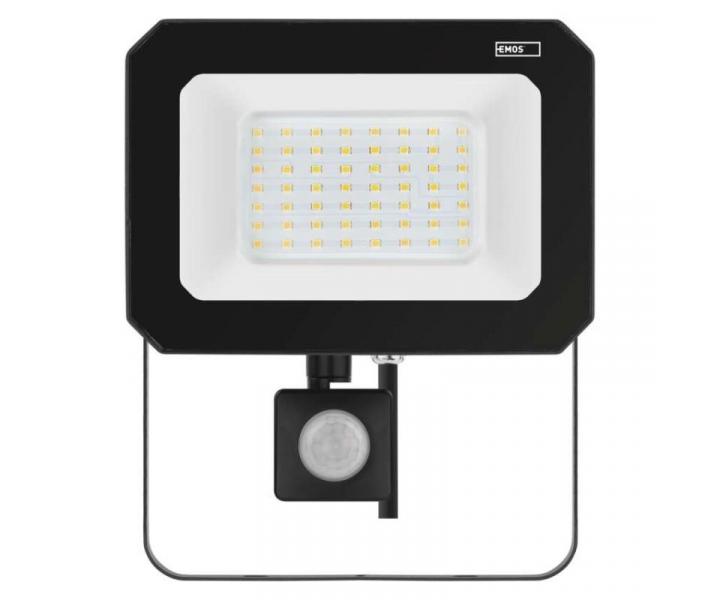 LED reflektor SIMPO s pohybovm idlem, 50 W, ern, neutrln bl Emos ZS2343