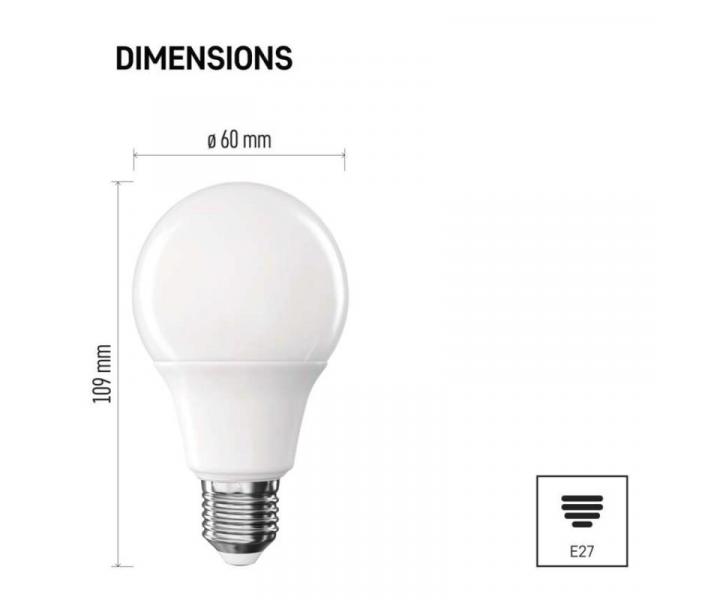 LED rovka Classic A60 / E27 / 9,5 W (75 W) / 1055 lm / neutrln bl Emos ZQ5E53