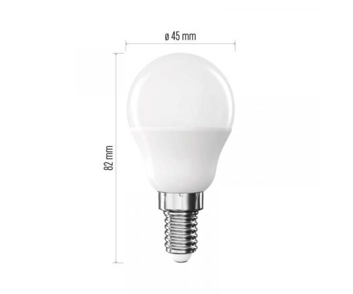 LED rovka Classic Mini Globe / E14 / 4,2 W (40 W) / 470 lm / neutrln bl Emos ZQ1E23