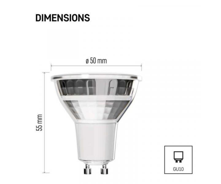 LED rovka Classic MR16 stbrn/ GU10 / 3 W (32 W) / 345 lm / neutrln bl Emos ZQ8E18