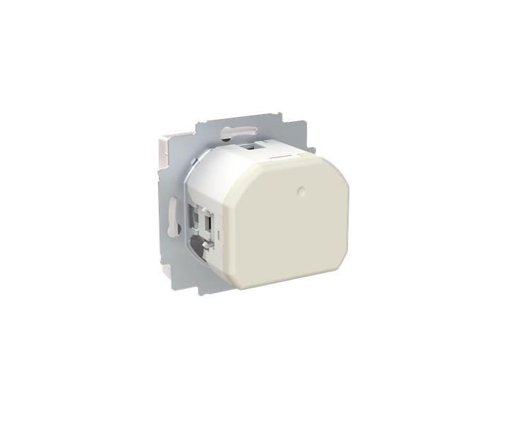 Zsuvka 1nsobn s kolkem, s clonkami, s nabjenm USB-A, USB-C ABB Zoni 5569T-A32357 500 - bl
