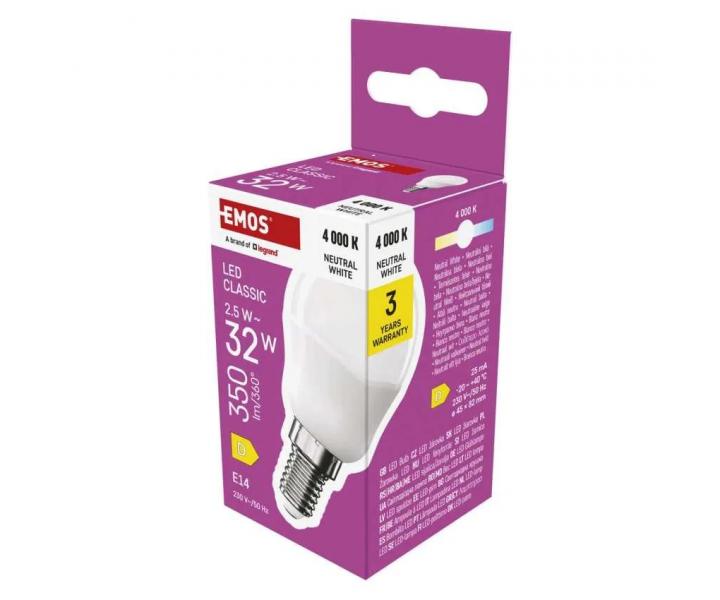 LED rovka Emos Classic ZQ1D13, E14, 2,5 W (32 W), neutrln bl