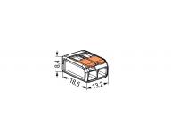 Svorka s pkou Wago 221-412 - 2x4 mm2