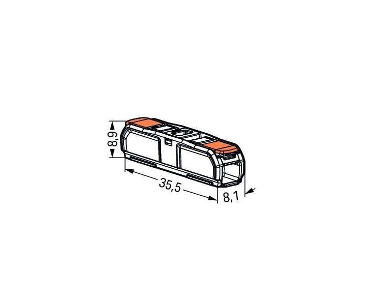 Svorka s pkou spojovac inline Wago 221-2411 - 2x4 mm2