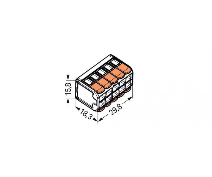 Svorka s pkou Wago 221-420 - 10x4 mm2