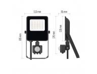LED reflektor s pohybovm idlem Emos Visio ZS2913, IP54, 10 W, ern - neutrln bl